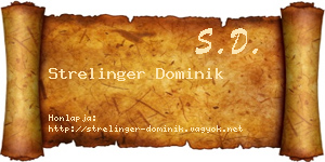 Strelinger Dominik névjegykártya